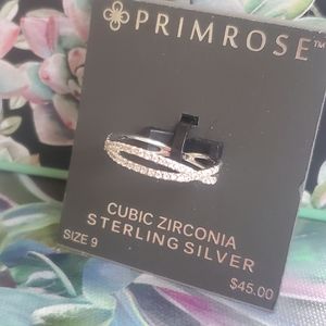 Size 9 Sterling Silver Ring with Cubic Zirconia